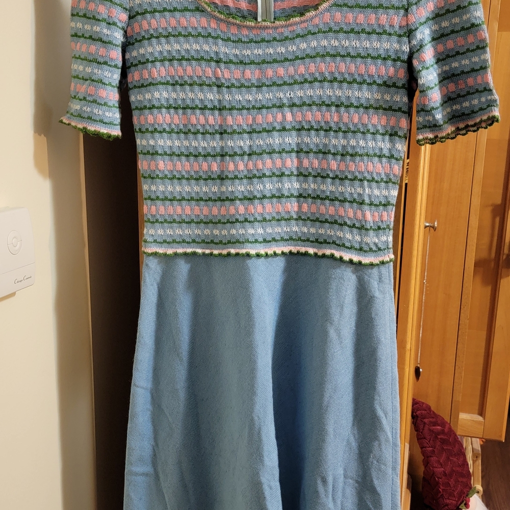 Charming Blue and Green Dress